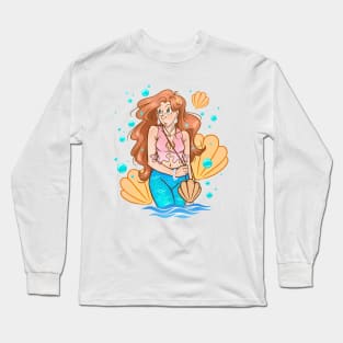 Venus Shell Girl with Bubbles Long Sleeve T-Shirt